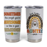 Best Freakin Auntie Ever Tumbler Cup Funny Aunt Reminder You're Awesome Leopard Rainbow