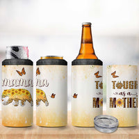 Mama Bear Floral Sunflower 4 in 1 Can Cooler Tumbler Tough As A Mother Botanical Garden Uplifting Gift