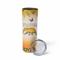 Mama Bear Floral Sunflower Skinny Tumbler Tough As A Mother Botanical Garden Uplifting Gift
