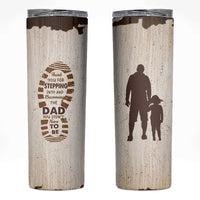 Stepdad and Stepdaughter Skinny Tumbler Thank You For Stepping In Girl Dad Retro Vintage - Wonder Print Shop