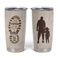 Stepdad and Stepdaughter Tumbler Cup Thank You For Stepping In Girl Dad Retro Vintage - Wonder Print Shop