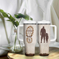 Stepdad and Stepdaughter Tumbler With Handle Thank You For Stepping In Girl Dad Retro Vintage - Wonder Print Shop