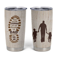 Stepdad of Two Tumbler Cup Thank You For Stepping In Dad with Son and Daughter Retro Vintage - Wonder Print Shop