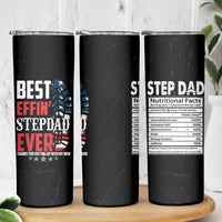 Step Dad Skinny Tumbler Best Effin' Stepdad Ever Thanks For Putting Up With My Mom American Flag - Wonder Print Shop
