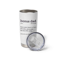 Custom Kids Name Stepdad Tumbler Cup Bonus Dad Of Three Holding Hands - Wonder Print Shop