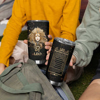 Leo Zodiac Tumbler Cup Celestial Constellation Astrology Horoscope Galaxy - Wonder Print Shop