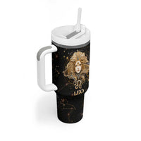 Leo Zodiac Tumbler With Handle Celestial Constellation Astrology Horoscope Galaxy - Wonder Print Shop