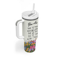 Uplifting Christian Faith Tumbler With Handle I Can Do All Things Through Christ Who Strengthans Me Bible Verse Motivation