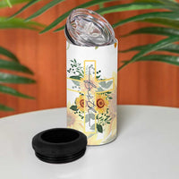 Uplifting Christian Faith Sunflower 4 in 1 Can Cooler Tumbler You Are Motivational Bible Verse