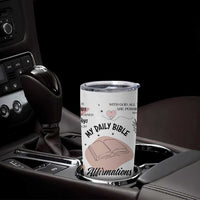 Daily Bible Affirmations Tumbler Cup Christian Faith Motivation Uplifting Religious Gift