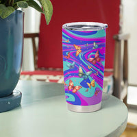 Personalized Suicide Prevention Awareness Tumbler Cup Custom Name Stay Semicolon Butterfiles Teal and Purple Hologram
