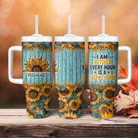 Funny Retirement Gifts For Women Tumbler With Handle Retired Every Hour Is A Happy Hour - Wonder Print Shop
