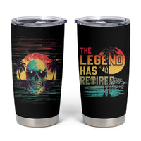 The Legend Has Retired Tumbler Cup Happy Retirement Gift Retro Skull Beach - Wonder Print Shop