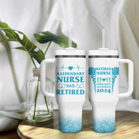 Retired Nurse Tumbler With Handle A Legendary Nurse Has Retired Officially Discharged 2024 - Wonder Print Shop