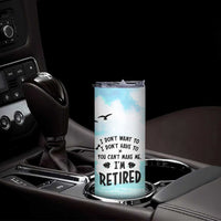 Retirement Gifts For Women Skinny Tumbler Not My Problem Anymore Beach Trip - Wonder Print Shop