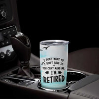 Retirement Gifts For Women Tumbler Cup Not My Problem Anymore Beach Trip - Wonder Print Shop