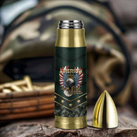 Personalized American Patriot Bullet Tumbler Custom Name Land Of The Free Because Of The Brave