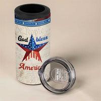 American Patriot Christian 4 in 1 Can Cooler Tumbler God Bless America