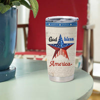 American Patriot Christian Tumbler Cup God Bless America