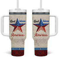 American Patriot Christian Tumbler With Handle God Bless America