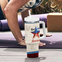American Patriot Christian Tumbler With Handle God Bless America