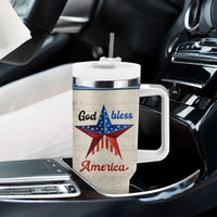 American Patriot Christian Tumbler With Handle God Bless America