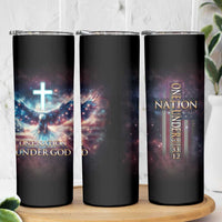 American Patriot Christian Skinny Tumbler One Nation Under God