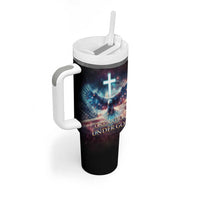 American Patriot Christian Tumbler With Handle One Nation Under God