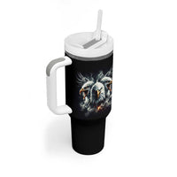 American Patriot Tumbler With Handle Home Of The Free Because Of The Brave