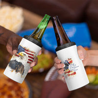 American Patriot 4 in 1 Can Cooler Tumbler Land Of The Free Because Of The Brave