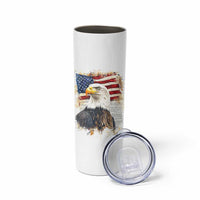 American Patriot Skinny Tumbler Land Of The Free Because Of The Brave