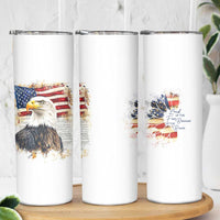 American Patriot Skinny Tumbler Land Of The Free Because Of The Brave