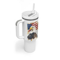 American Patriot Tumbler With Handle Land Of The Free Because Of The Brave