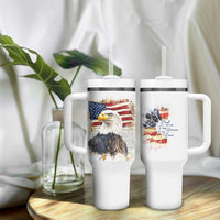 American Patriot Tumbler With Handle Land Of The Free Because Of The Brave