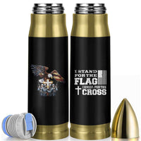 American Patriot Christian Bullet Tumbler Stand For the Flag Kneel For the Cross Eagle