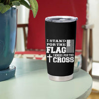 American Patriot Christian Tumbler Cup Stand For the Flag Kneel For the Cross Eagle