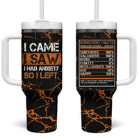 Funny Introvert Tumbler With Handle I Came I Saw I Had Anxiety So I Left - Wonder Print Shop