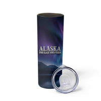 Alaska Aurora Skinny Tumbler The Last Frontier Bear Home - Wonder Print Shop