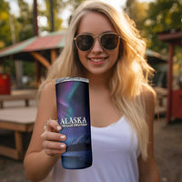 Alaska Aurora Skinny Tumbler The Last Frontier Bear Home - Wonder Print Shop