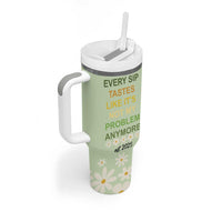 Personalized Retirement Gifts Tumbler With Handle Custom Name Retired 2025 Every Sip Tastes Like It's Not My Problem Anymore