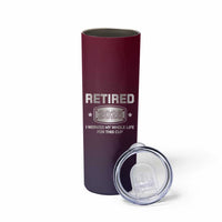 Personalized Retirement Gifts For Men Skinny Tumbler Custom Name Retired 2025 Not My Problem Anymore