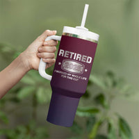 Personalized Retirement Gifts For Men Tumbler With Handle Custom Name Retired 2025 Not My Problem Anymore