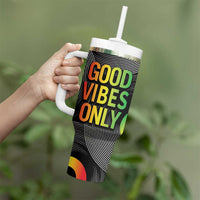 Jamaica Reggae Reggae Tumbler With Handle Good Vibe Only - Wonder Print Shop