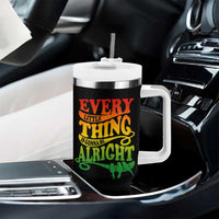 Jamaica Reggae Tumbler With Handle Every Little Thing Gonna Be Alright Good Vibes - Wonder Print Shop