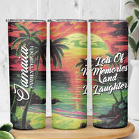 Jamaica Family Trip 2024 Souvenir Skinny Tumbler Jamaican Beach Vacation Lots Of Memories And Laughter - Wonder Print Shop