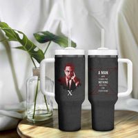Malcolm X Tumbler With Handle A Man who Stands For Nothing Will Fall For Everything Black History