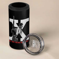 Malcolm X 4 in 1 Can Cooler Tumbler By Any Means Civil Rights Leaders Black Pride BLM