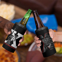 Malcolm X 4 in 1 Can Cooler Tumbler By Any Means Civil Rights Leaders Black Pride BLM
