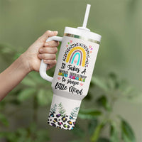 Teacher Tumbler With Handle It Takes A Big Heart To Shape Little Minds - Wonder Print Shop