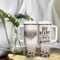 Teacher Life Tumbler With Handle It Takes A Big Heart To Shape Little Minds - Wonder Print Shop